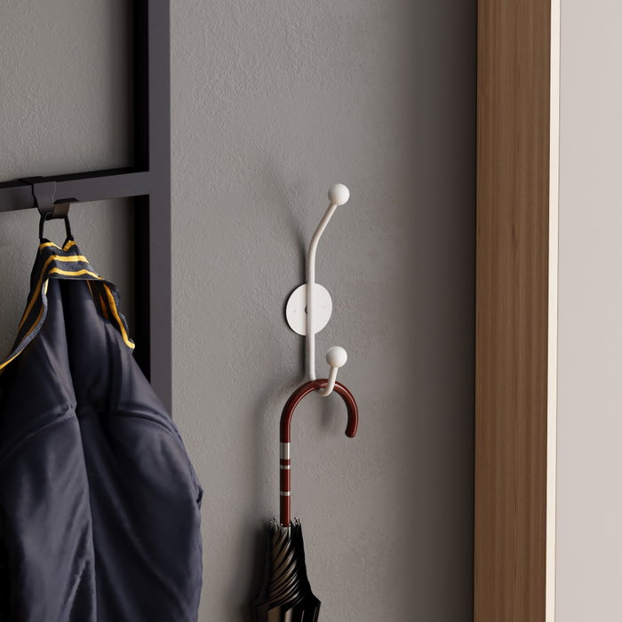 Wallity Rhino-B Gancho Metálico de Pared Blanco